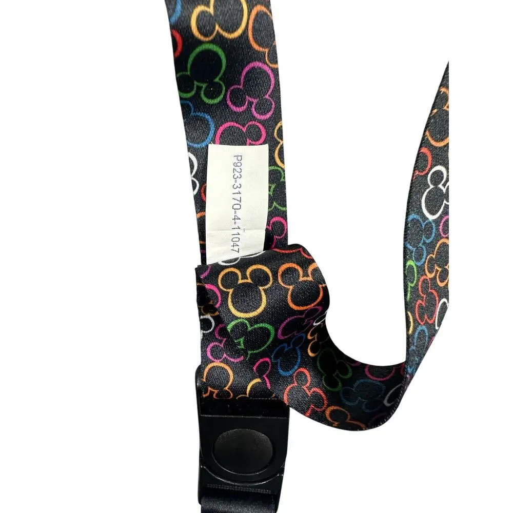 Walt Disney World Lanyard Rainbow Mickey Mouse Nylon